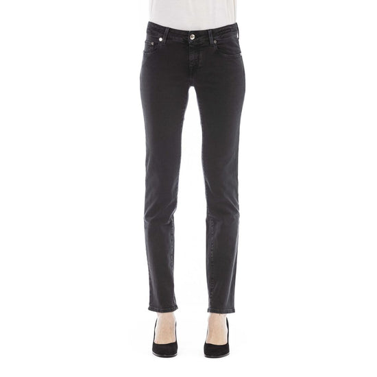 Black Cotton Women Jeans