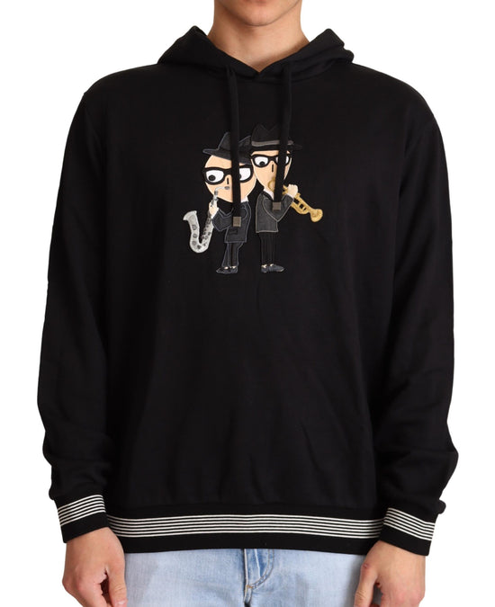 Black Cotton Hooded 