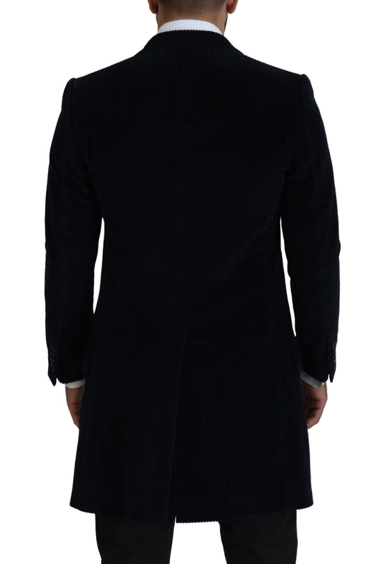 Black Cotton Cardigan Long Coat Men Jacket