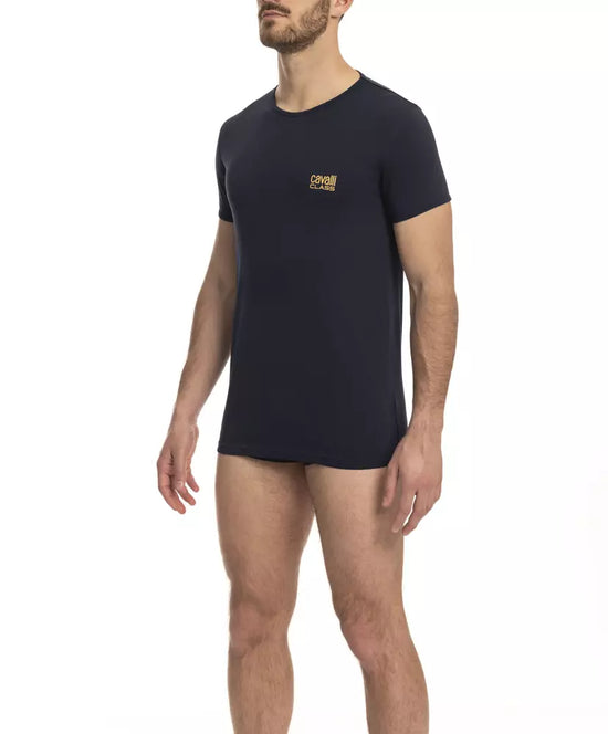 "Blue Cotton Men T-Shirt"