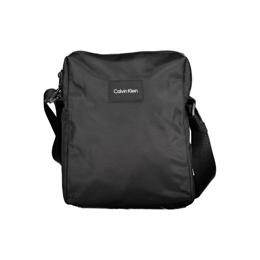 Bolso de hombro negro de poliéster para hombre
