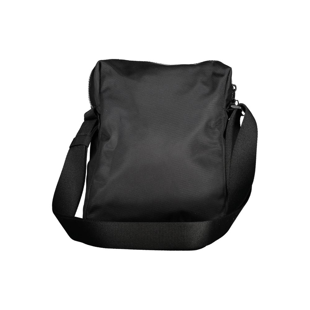 Bolso de hombro negro de poliéster para hombre
