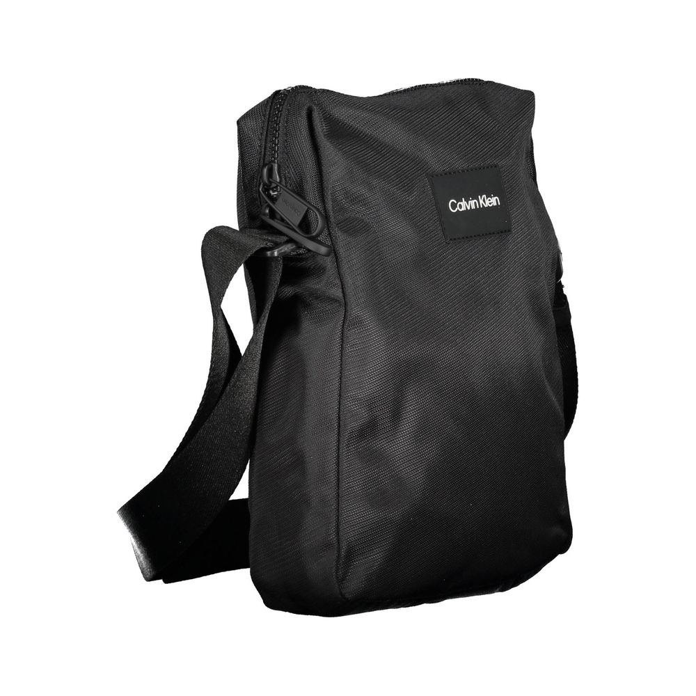 Bolso de hombro negro de poliéster para hombre