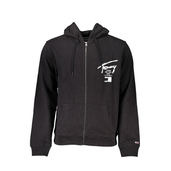 Black Cotton Mens Sweatshirt