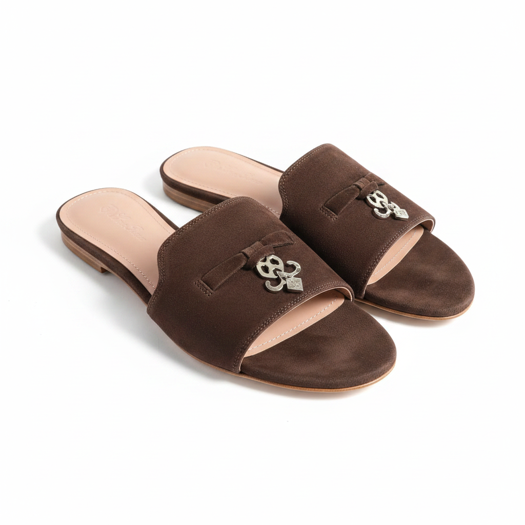 Sandalias Loro Piana ante marrón