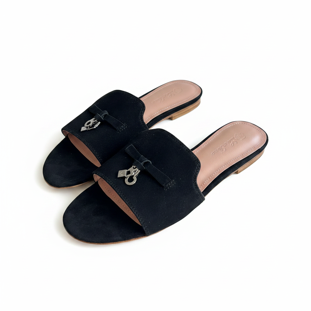 Sandalia negra Loro Piana